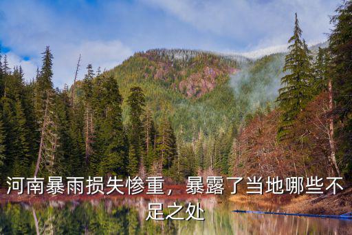 河南暴雨損失慘重，暴露了當地哪些不足之處
