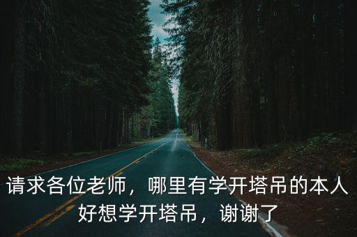 許昌哪里可以學(xué)開塔吊,不會開塔吊可以考塔吊證嗎