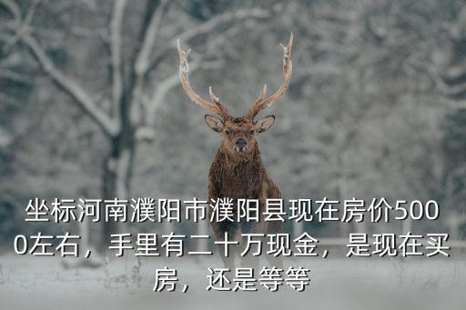 坐標(biāo)河南濮陽市濮陽縣現(xiàn)在房價5000左右，手里有二十萬現(xiàn)金，是現(xiàn)在買房，還是等等