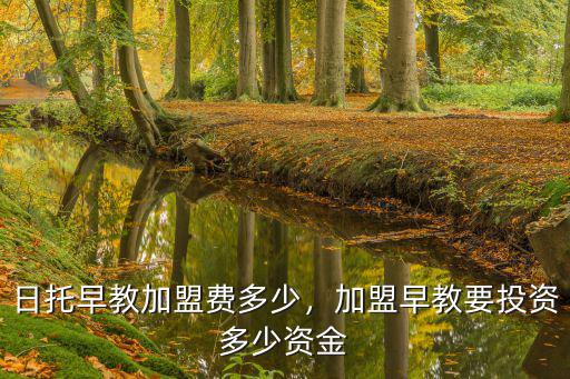 日托早教加盟費多少，加盟早教要投資多少資金