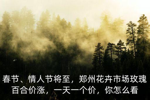 春節、情人節將至，鄭州花卉市場玫瑰百合價漲，一天一個價，你怎么看
