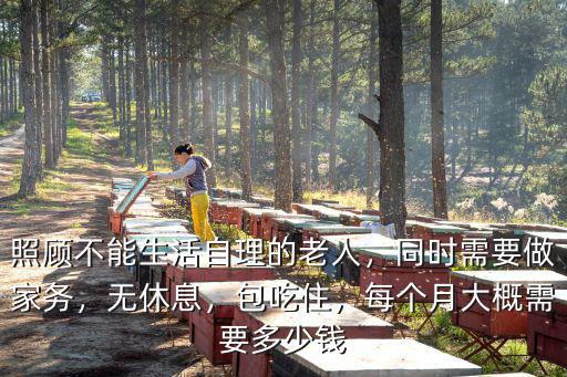 照顧不能生活自理的老人，同時需要做家務，無休息，包吃住，每個月大概需要多少錢