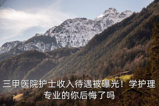 三甲醫(yī)院護(hù)士收入待遇被曝光！學(xué)護(hù)理專業(yè)的你后悔了嗎