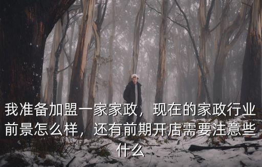 我準備加盟一家家政，現(xiàn)在的家政行業(yè)前景怎么樣，還有前期開店需要注意些什么