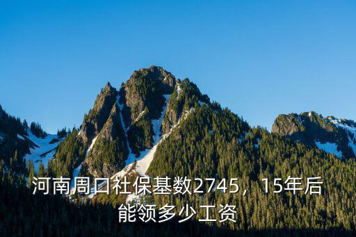 河南省周口市社保最低基數是多少,河南周口社保基數2745