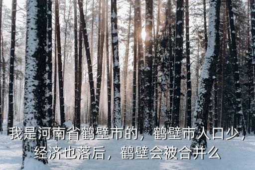 我是河南省鶴壁市的，鶴壁市人口少，經(jīng)濟也落后，鶴壁會被合并么