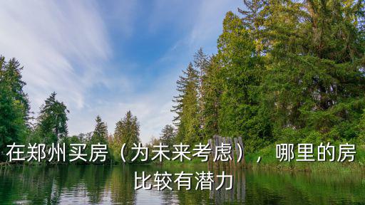 在鄭州買房（為未來考慮），哪里的房比較有潛力