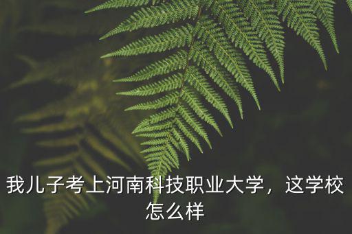 周口市科技職業學院怎么樣,我兒子考上河南科技職業大學