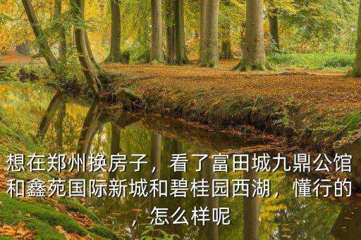 想在鄭州換房子，看了富田城九鼎公館和鑫苑國際新城和碧桂園西湖，懂行的，怎么樣呢