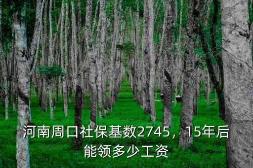河南周口社保基數(shù)2745，15年后能領(lǐng)多少工資