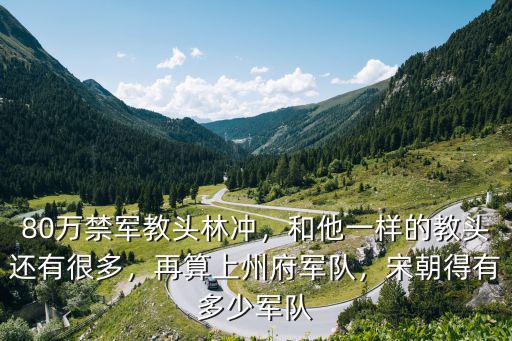 80萬禁軍教頭林沖，和他一樣的教頭還有很多，再算上州府軍隊，宋朝得有多少軍隊