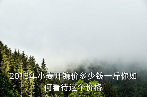 2018年小麥開鐮價多少錢一斤你如何看待這個價格