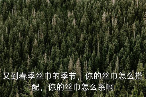 又到春季絲巾的季節(jié)，你的絲巾怎么搭配，你的絲巾怎么系啊