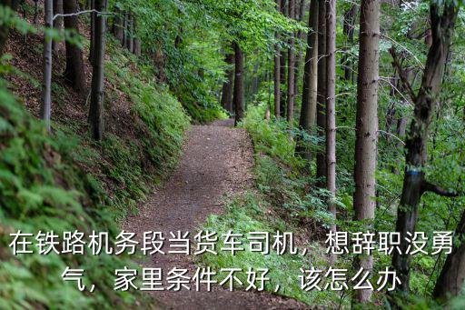 在鐵路機務段當貨車司機，想辭職沒勇氣，家里條件不好，該怎么辦
