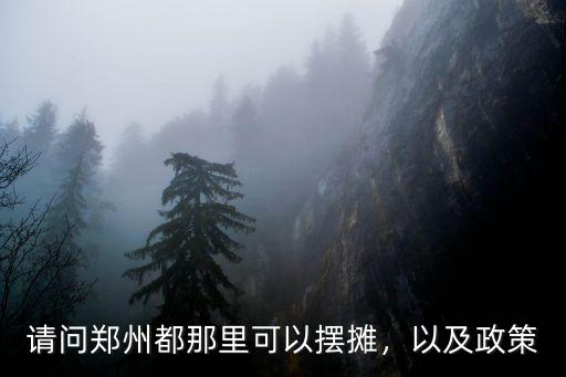 請問鄭州都那里可以擺攤，以及政策