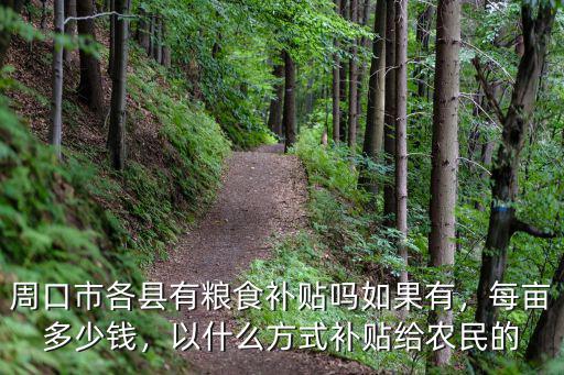 周口市各縣有糧食補(bǔ)貼嗎如果有，每畝多少錢，以什么方式補(bǔ)貼給農(nóng)民的