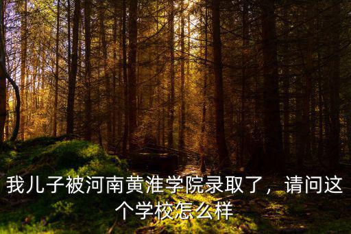 被商丘學(xué)院錄取了怎么辦,我兒子被河南黃淮學(xué)院錄取了