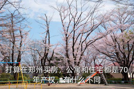 鄭州國貿公寓房是多少年產權,公寓和住宅都是70年產權
