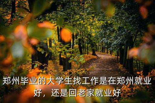 鄭州畢業(yè)的大學(xué)生找工作是在鄭州就業(yè)好，還是回老家就業(yè)好