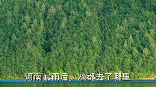 河南暴雨后，水都去了哪里