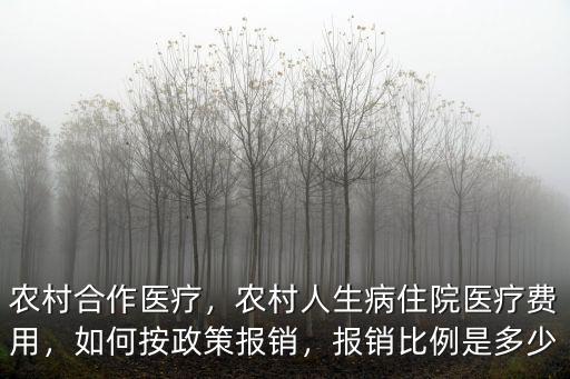 農(nóng)村合作醫(yī)療，農(nóng)村人生病住院醫(yī)療費(fèi)用，如何按政策報銷，報銷比例是多少