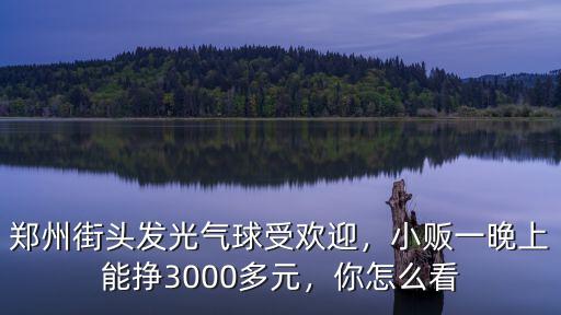 鄭州街頭發光氣球受歡迎，小販一晚上能掙3000多元，你怎么看