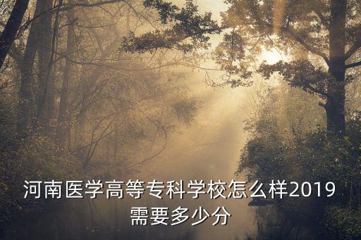河南醫(yī)學(xué)高等專科學(xué)校怎么樣2019需要多少分