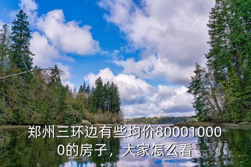 鄭州三環邊有些均價800010000的房子，大家怎么看