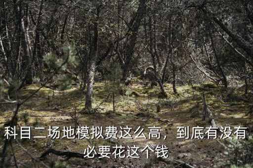 科目二場地模擬費這么高，到底有沒有必要花這個錢