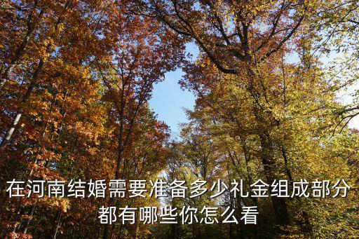 河南結婚送多少禮,在河南結婚需要準備多少禮金