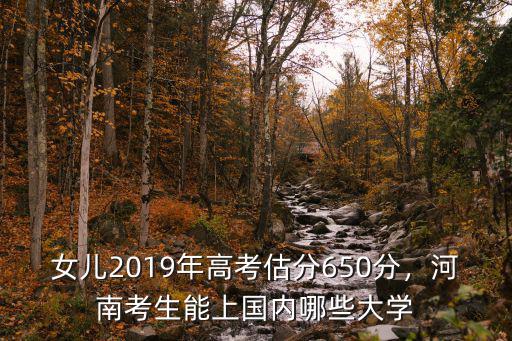 女兒2019年高考估分650分，河南考生能上國內哪些大學