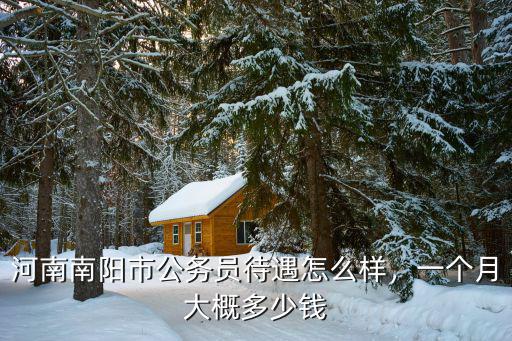 河南南陽市公務員待遇怎么樣，一個月大概多少錢