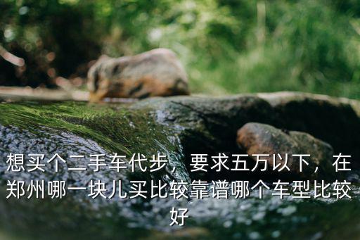 想買個二手車代步，要求五萬以下，在鄭州哪一塊兒買比較靠譜哪個車型比較好