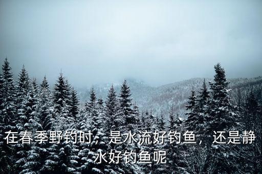 在春季野釣時，是水流好釣魚，還是靜水好釣魚呢