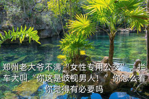 鄭州老大爺不滿“女性專用公交”，攔車大叫“你這是歧視男人！”你怎么看你覺得有必要嗎