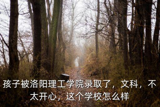 孩子被洛陽理工學院錄取了，文科，不太開心，這個學校怎么樣