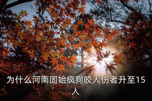 為什么河南固始瘋狗咬人傷者升至15人