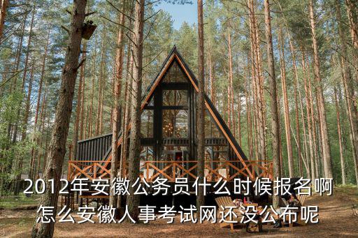 2012年安徽公務(wù)員什么時候報(bào)名啊怎么安徽人事考試網(wǎng)還沒公布呢