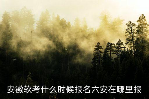 安徽省人事網(wǎng)，安徽軟考什么時(shí)候報(bào)名六安在哪里報(bào)
