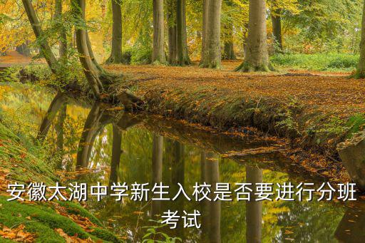 安徽太湖中學(xué)新生入校是否要進(jìn)行分班考試
