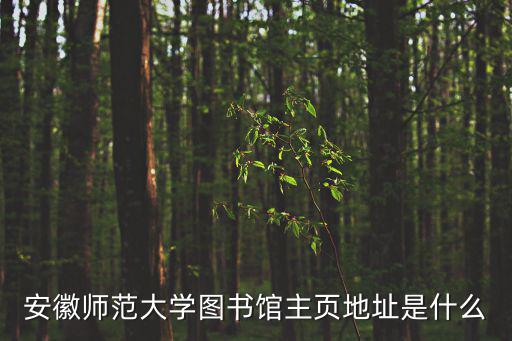 安徽師范大學圖書館主頁地址是什么