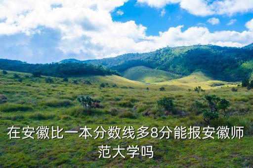 在安徽比一本分數線多8分能報安徽師范大學嗎