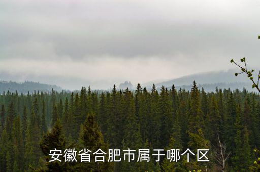 安徽省合肥市屬于哪個(gè)區(qū)