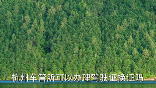 杭州車管所可以辦理駕駛證換證嗎