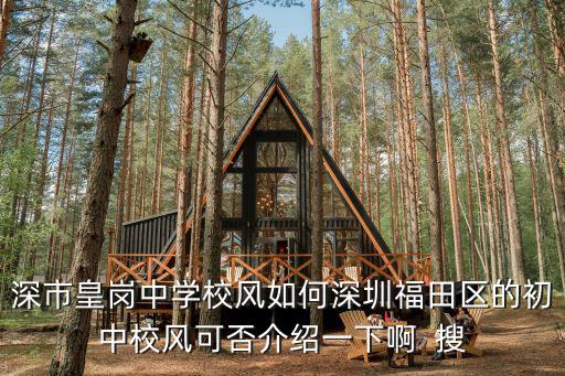 深市皇崗中學校風如何深圳福田區的初中校風可否介紹一下啊  搜