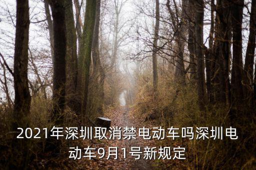 2021年深圳取消禁電動(dòng)車(chē)嗎深圳電動(dòng)車(chē)9月1號(hào)新規(guī)定
