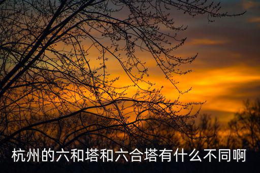 杭州六和塔，杭州的六和塔和六合塔有什么不同啊