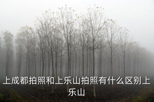 成都拍照，上成都拍照和上樂(lè)山拍照有什么區(qū)別上樂(lè)山