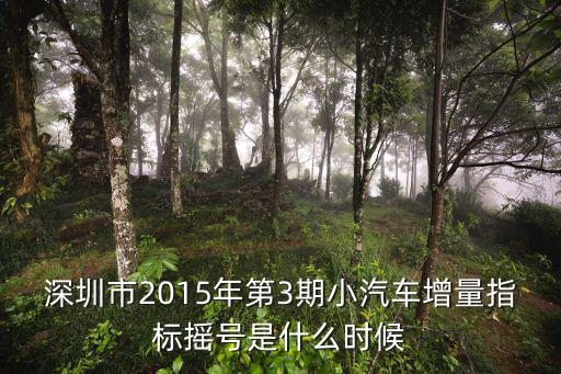 深圳汽車增量調(diào)控管理信息系統(tǒng)，怎樣參加深圳小汽車搖號(hào)