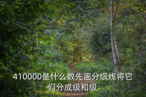 410000是什么數(shù)先畫分級(jí)線將它們分成級(jí)和級(jí)